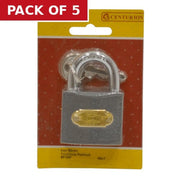 Iron 'Tri-Circle' Padlocks, 50mm - Pack of 5