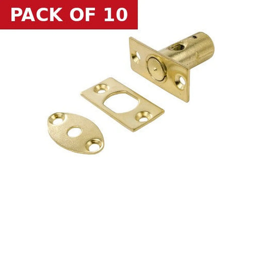 Security Rack Bolts, Window Bolt, Brass, 32mm - Pack of 10