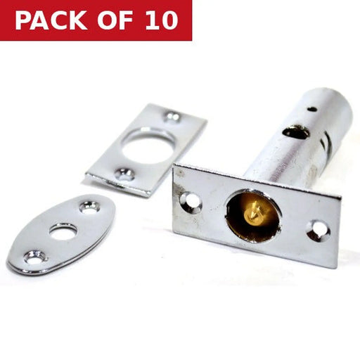 60mm Chromed Security Door Rack Bolt - Pack of 10