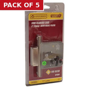 Euro Dead Lock Case, Satin Chrome Plated, 75mm - Pack of 5