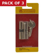 Euro Profile Cylinders, Nickel Plated, 60mm - Pack of 3