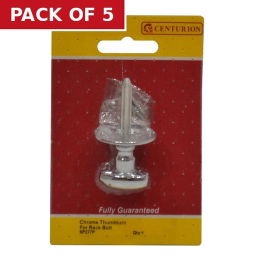 Security Bolt Thumb turn, Chromed, 30mm - Pack of 5