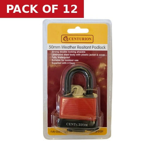 Weather Resistant Padlock, 50mm - Pack of 12