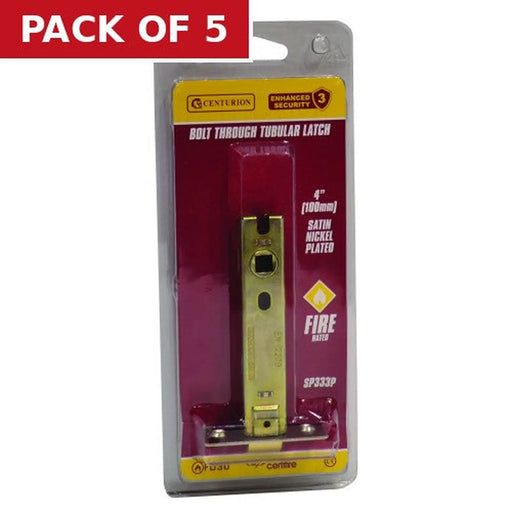 100mm SNP Bolt Through Tubular Latch CE Fire Rated - Pack of 5