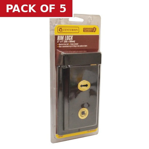 Rim Locks, Black, 155mm x 105mm - Pack of 5