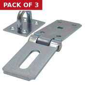 250mm (10") Galv Heavy Safety Hasp & Staple - Pack of 3
