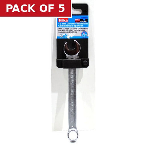 Hilka CV Comb Spanner, 12mm - Pack of 5