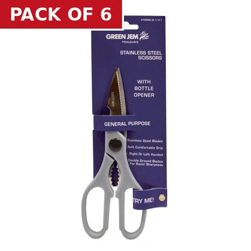 Scissors - Multi Purpose - Stainless Steel - 8 1/2" - Pack of 6