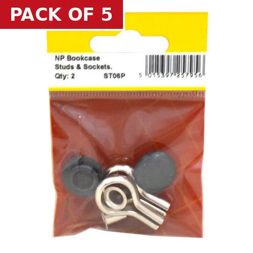 NP Bookcase Studs & Sockets  (Pack of 2) - Pack of 5