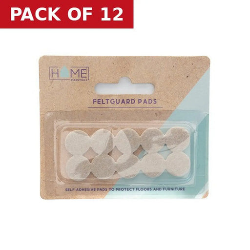 19mm Diameter Self Adhesive Feltguard Pads (Pack of 10) - Pack of 12