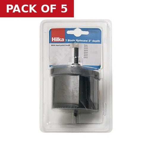 Holesaw Set, 7pc, 50mm - Pack of 5