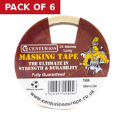 Masking Tape 50mm x 25m Roll - Pack of 6
