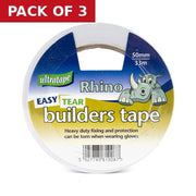 Builders Tape 50mm x 30m Roll - Pack of 3