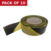 Barrier Tape - Black/Yellow Stripe - 70mm x 500m - Pack of 10