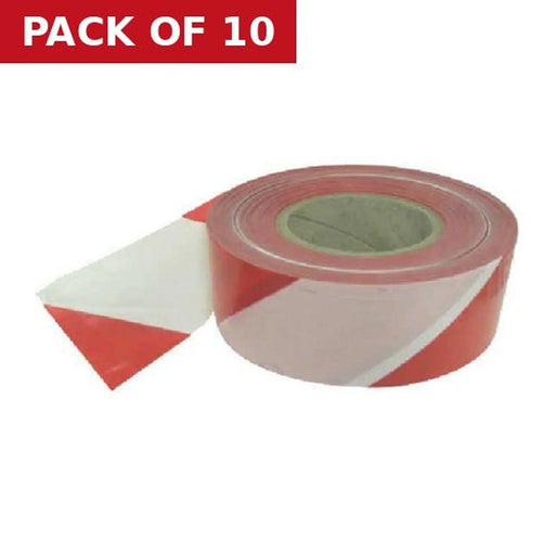Barrier Tape - Red/White - 70mm x 500m - Pack of 10