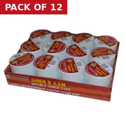 Double Sided Vinyl Tape, 50mm x 4.5m - Pack of 12