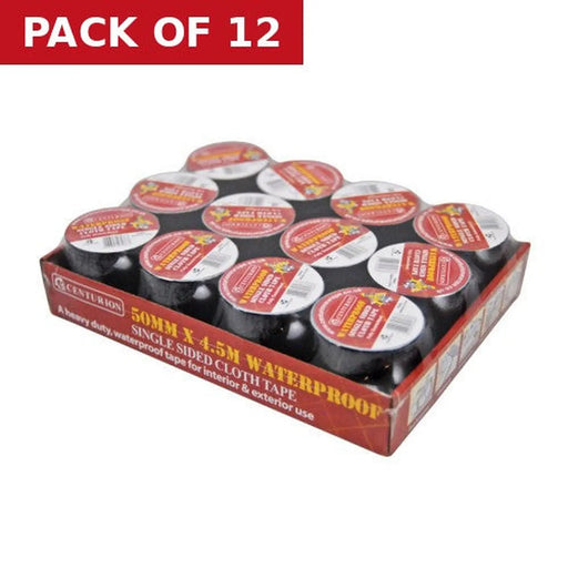 Heavy Duty Silver Cloth Tape 50mm x 4.5m Roll - Pack of 12