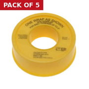 12mm x 5m Gas PTFE Tape - Pack of 5