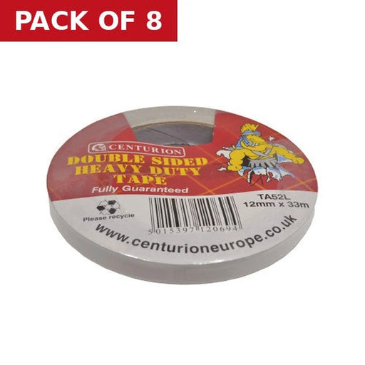 Double Sided Sticky Strip, 12mm x 33m - Pack of 8