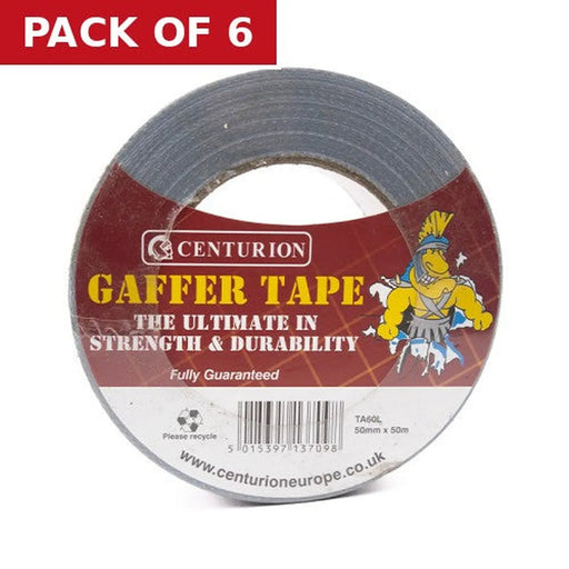 Silver Gaffer Tape 50mm x 50m Roll - Pack of 6