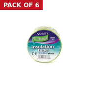 PVC Yellow Tape, Green Green, 19mm x 4.5m - Pack of 6
