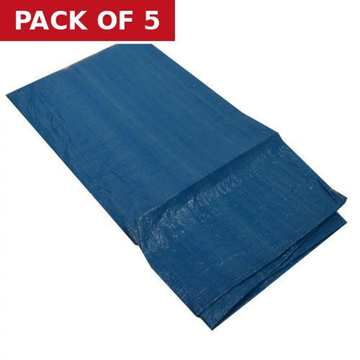 Heavy Duty Waterproof Tarpaulin - 1.8m x 2.7m (6ft x 9ft) - Pack of 5