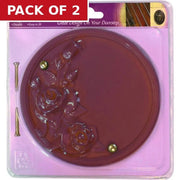 Dusky Pink Effect Rose Plaque - Pack of 2