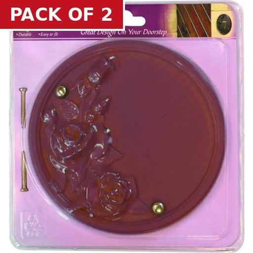 Dusky Pink Effect Rose Plaque - Pack of 2