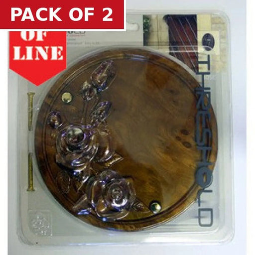 Wood Effect Rose Plaque - Pack of 2