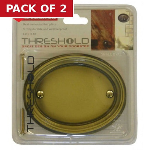 Small Bronze Effect Oval Plaque - Pack of 2