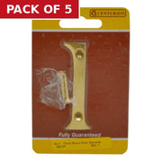No.1 Solid Brass Door Numbers and Letters, 75mm - Pack of 5