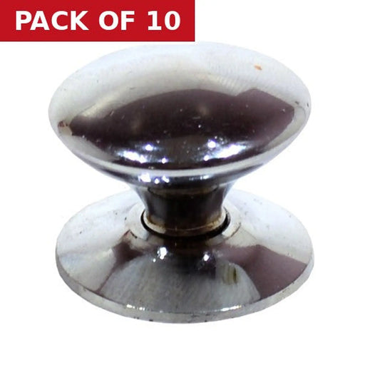 Victorian Cupboard Knobs, Chrome Plated, 25mm Dia. - Pack of 10