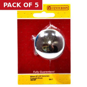 Victorian Cupboard Knobs, Chrome Plated, 50mm Dia. - Pack of 5