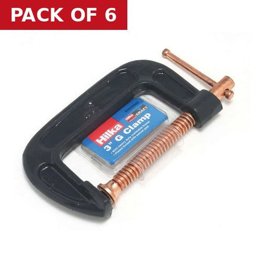 American Style 'G' Clamp, 3" - Pack of 6