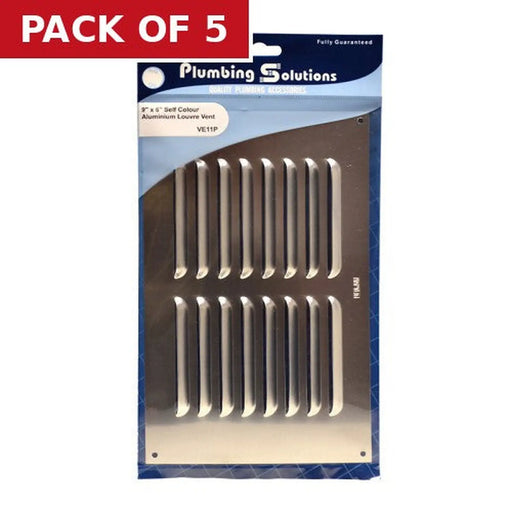 Louvre Vent - Self Colour Aluminum - 229 x 152mm - Pack of 5