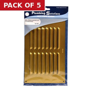 Louvre Vent - Gold Aluminum - 229 x 152mm - Pack of 5