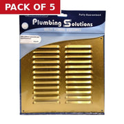 Louvre Vent - Gold Aluminum - 229 x 229mm - Pack of 5