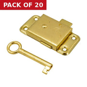 50mm x 25mm (2" x 1") EB Wardrobe Locks - Pack of 20
