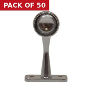 19mm (3/4") Wardrobe End Supports - Chrome Plated - Pack of 50