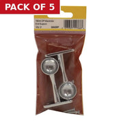 19mm (3/4") Wardrobe End Supports - Chrome Plated - Pack of 2