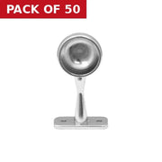 25mm (1") Wardrobe End Supports - Chrome Plated - Pack of 50
