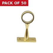19mm (3/4") Wardrobe Centre Supports - Brass - Pack of 50