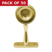 19mm (3/4") Wardrobe End Supports - Brass - Pack of 50