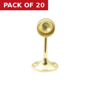 19mm (3/4") Towel End Supports - Brass - Pack of 20