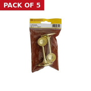 25mm (1") Towel End Supports - Brass - Pack of 2