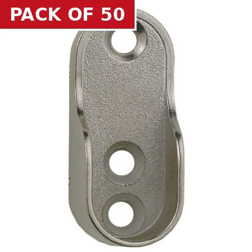 Oval Wardrobe End Supports - Chrome Plated - Pack of 50