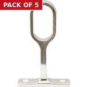 Oval Wardrobe Centre Supports - Chrome Plated - Pack Qty 1 - Pack of 5