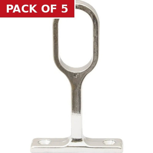 Oval Wardrobe Centre Supports - Chrome Plated - Pack Qty 1 - Pack of 5