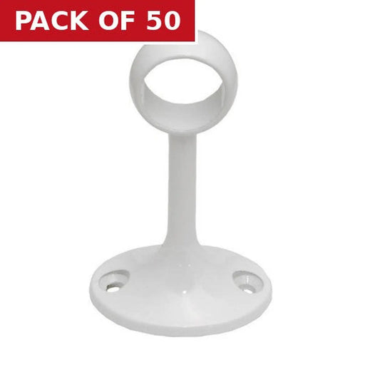 19mm Wardrobe Centre Supports - White - Pack of 50