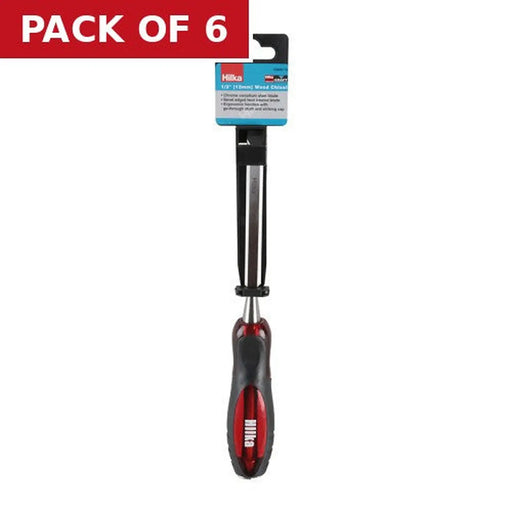 Plastic Handle Wood Chisel, 1/2" - Pack of 6